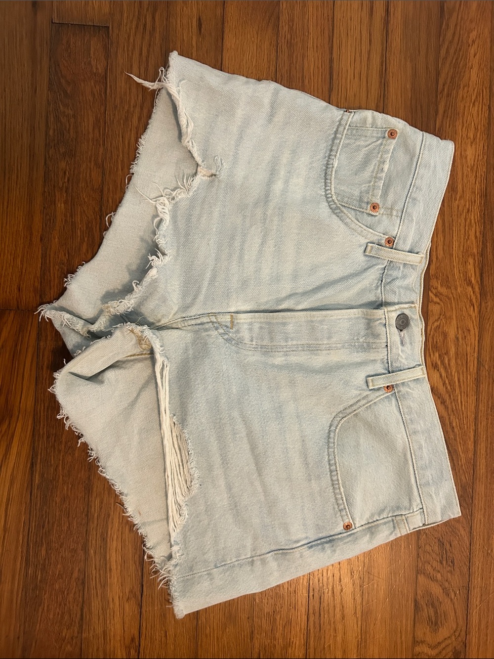 Levi's Light Blue Cutoff Denim Shorts